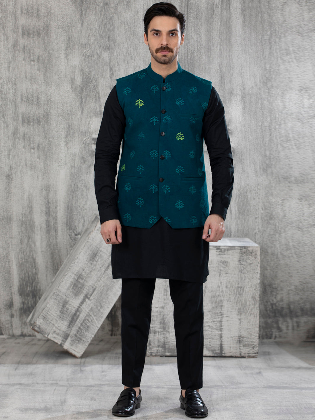 Bottle Green Blended Waistcoat - AL-WC-417