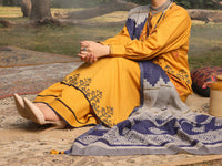 Mustard Cambric Unstitched 3Pc - AWP-3PS-422