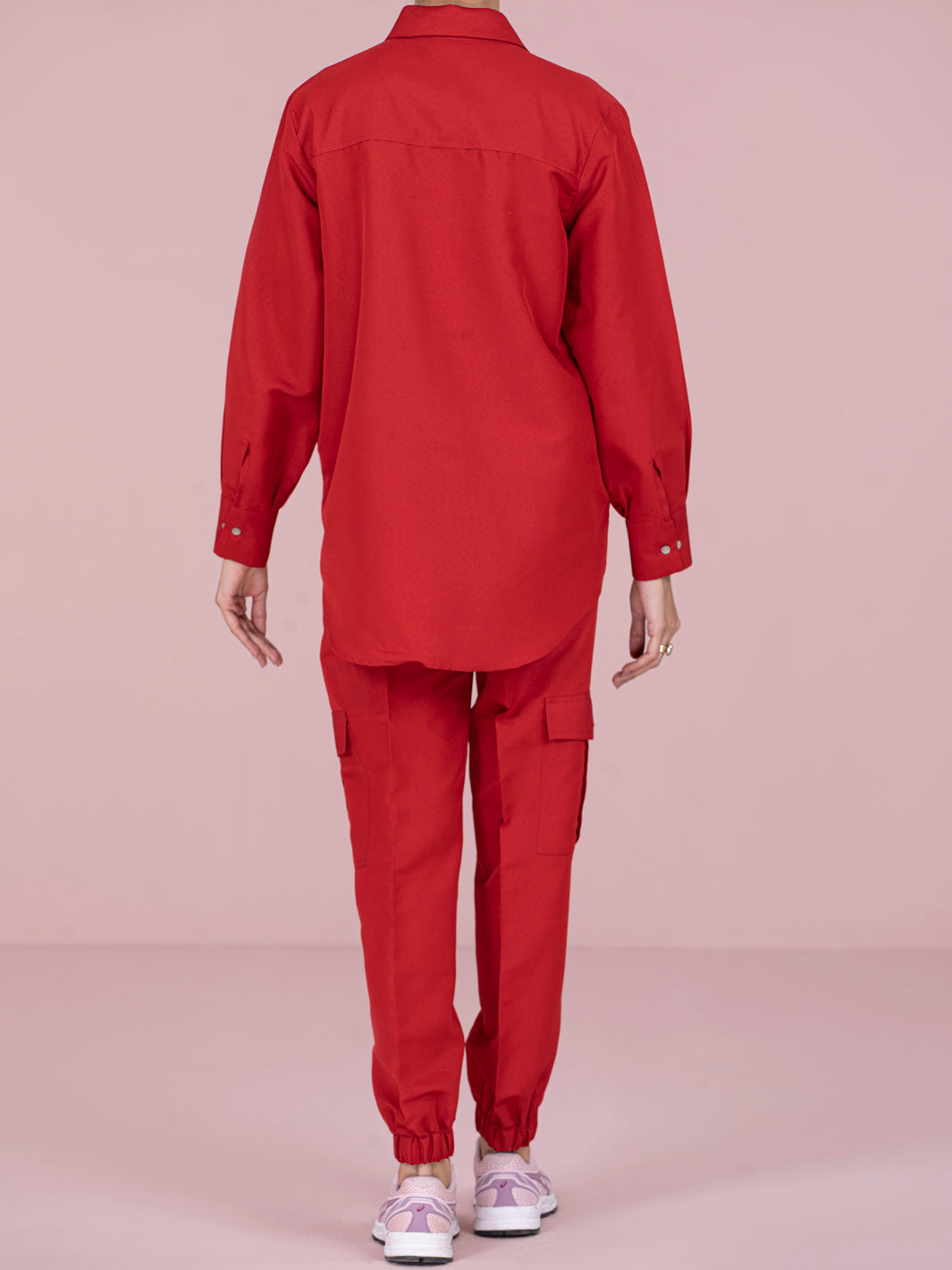 Red Rayon 2Pc Stitched - AWP-2PS-LKS-462