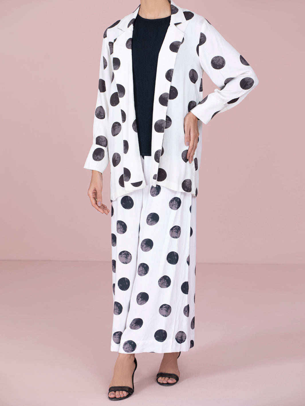 Black & White Viscose 2 Piece Stitched - AWP-2PS-LKS-465