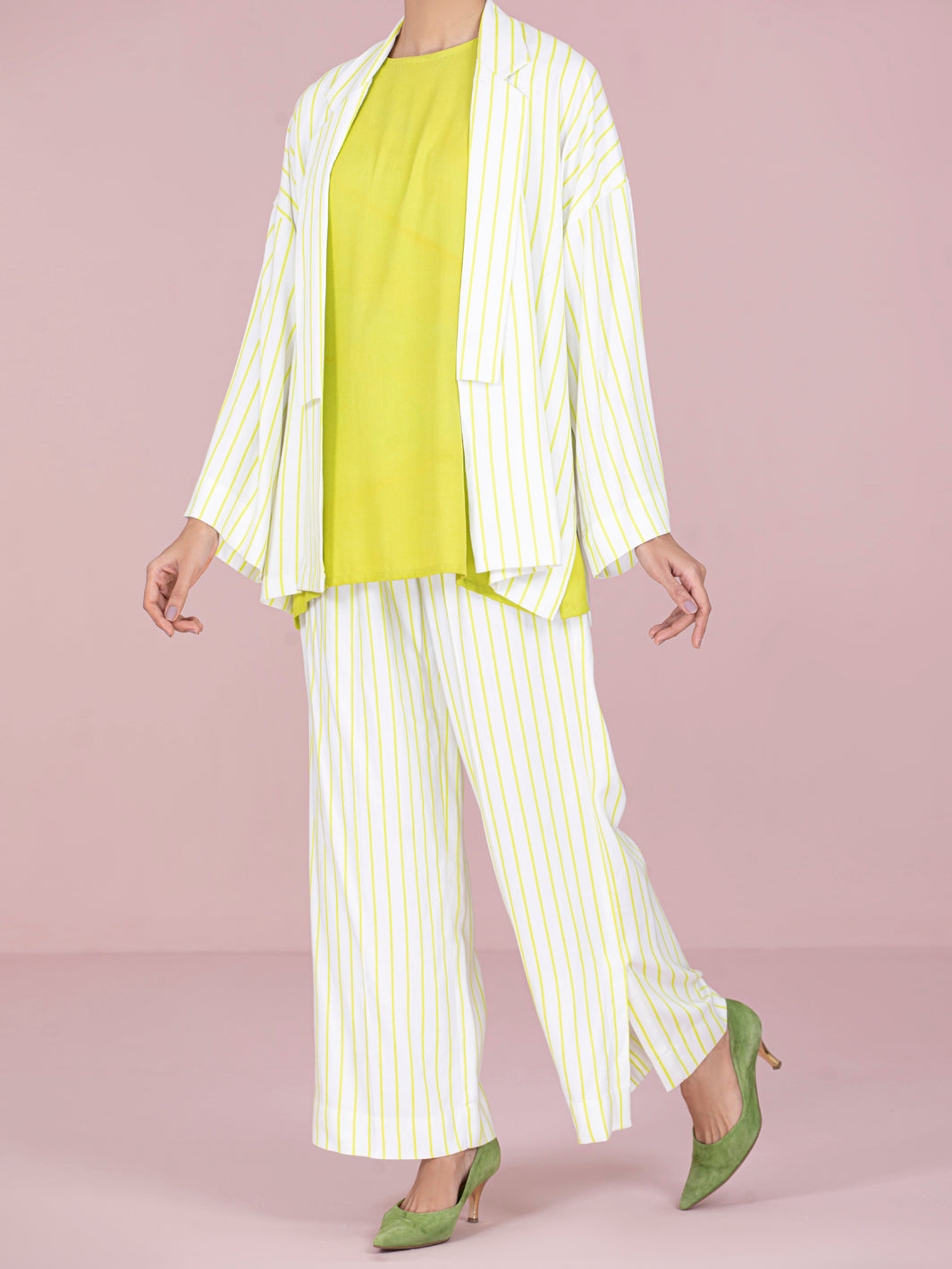 Lemon Viscose 2Pc Stitched - AWP-2PS-LKS-466