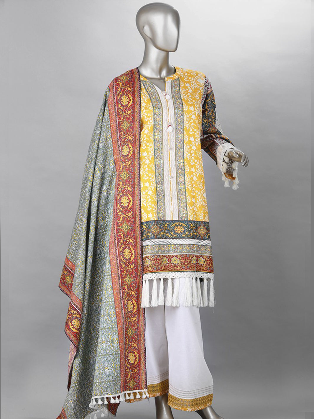 Yellow 3Pc UnStitched - AWP-083 Default