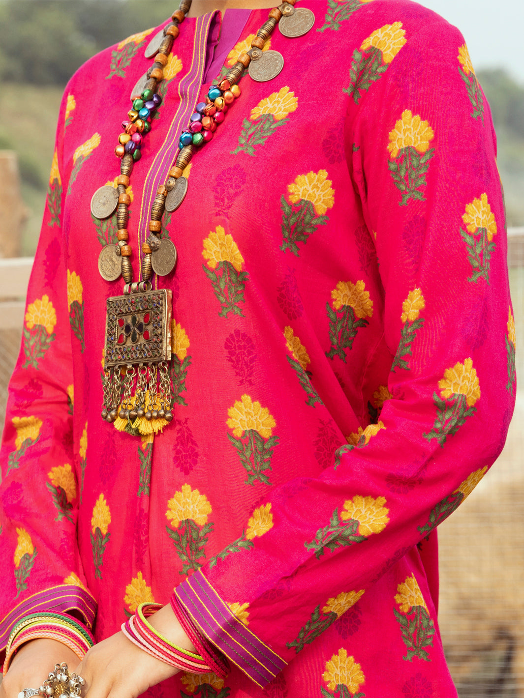 Fuchsia Cambric Unstitched 2Pc - AWP-2PS-532