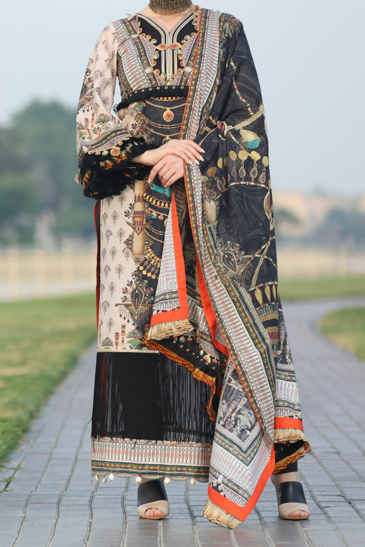 Beige Lawn 2 Piece Unstitched - ALP-2PS-602