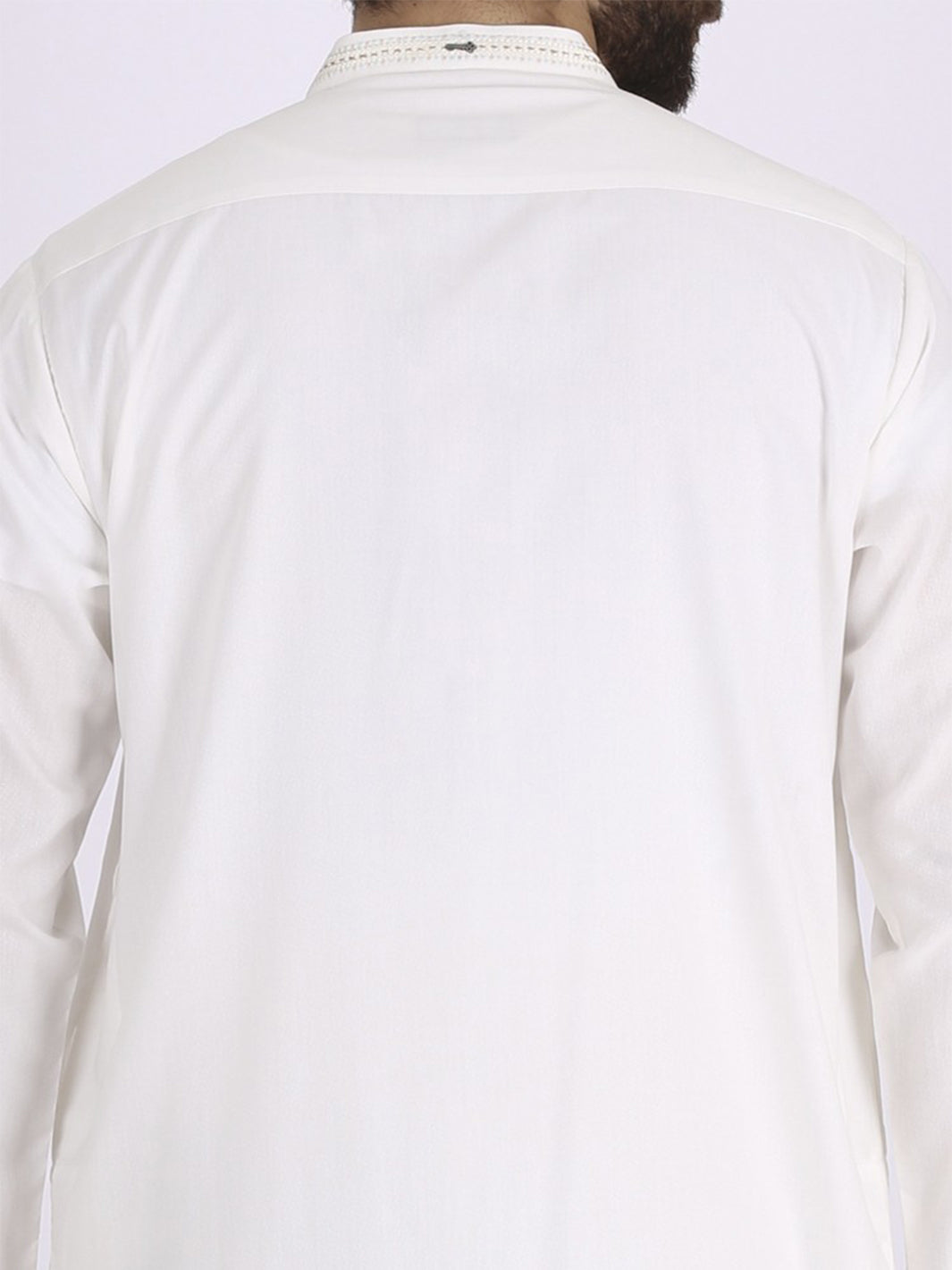 White Blended Kurta - AL-K-658