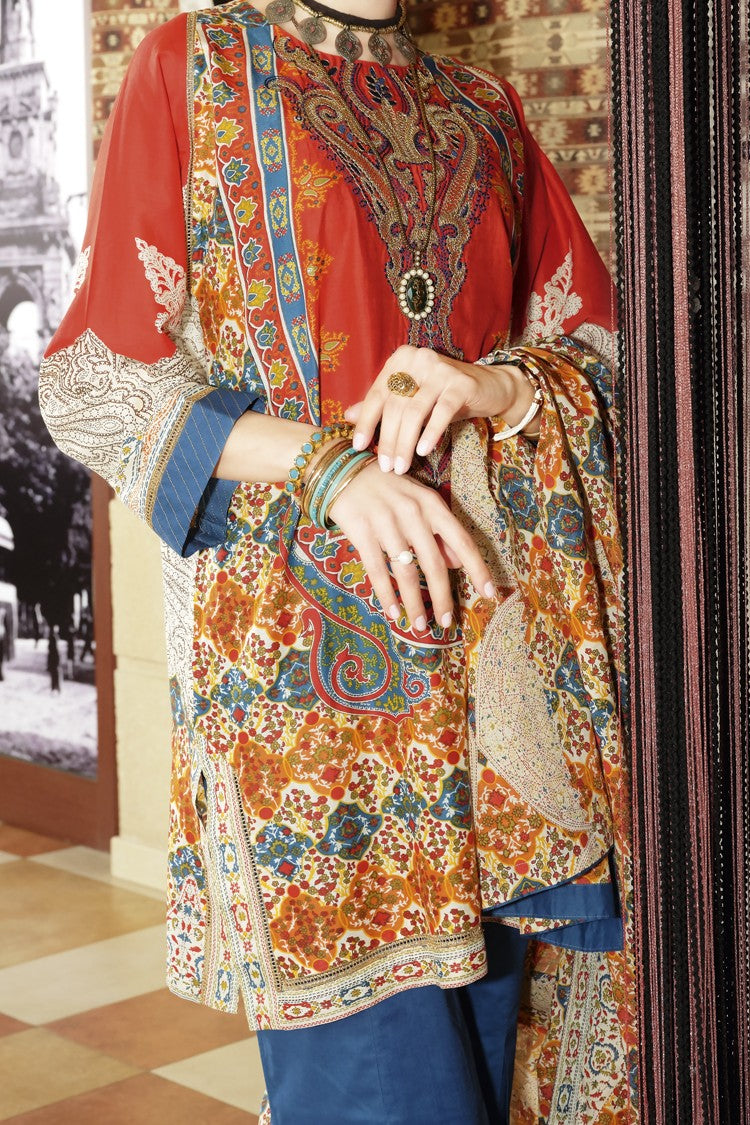 Red Lawn 3 Piece Stitched - ALP-669
