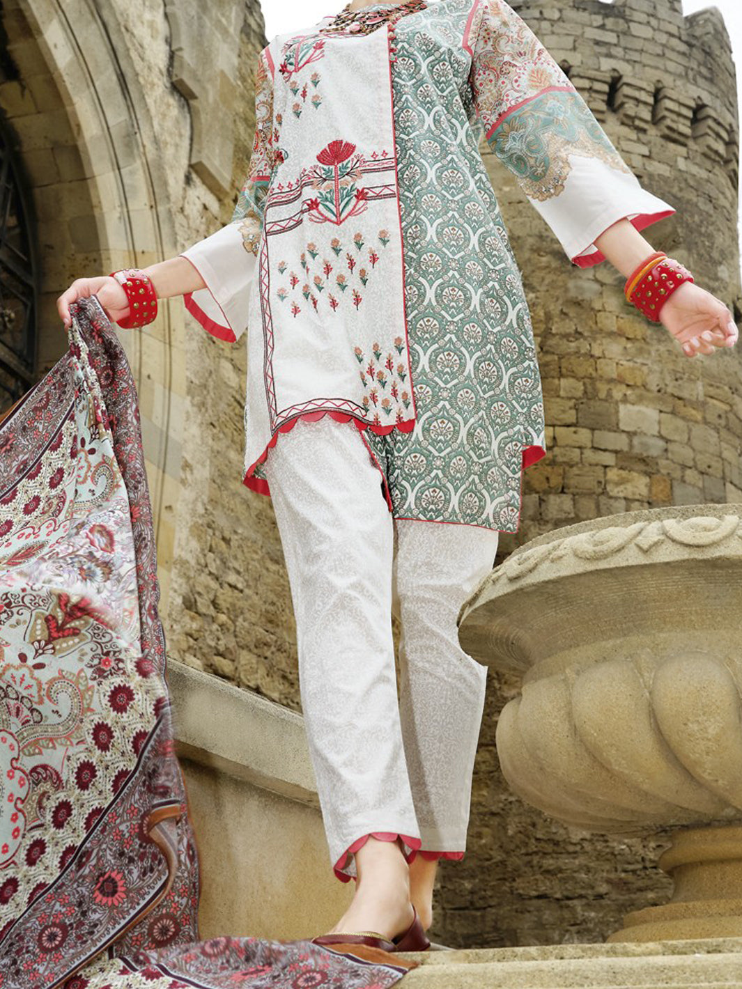 Mint Green Lawn 3Pc Stitched - ALP-670