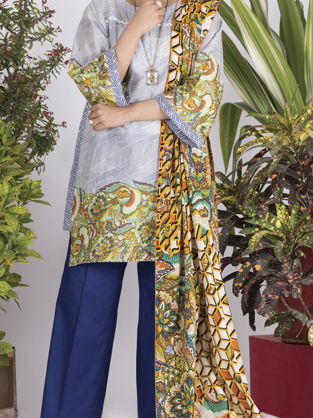 Multicolor Lawn 3Pc Unstitched - ALP-713