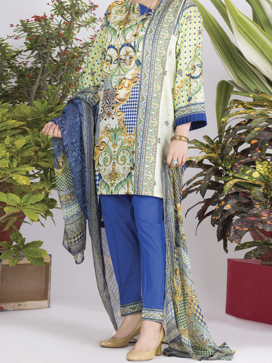 Multicolor Lawn 3Pc Unstitched - ALP-718
