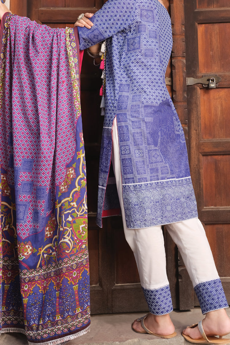 Blue Lawn 3Pc Stitched - ALP-721