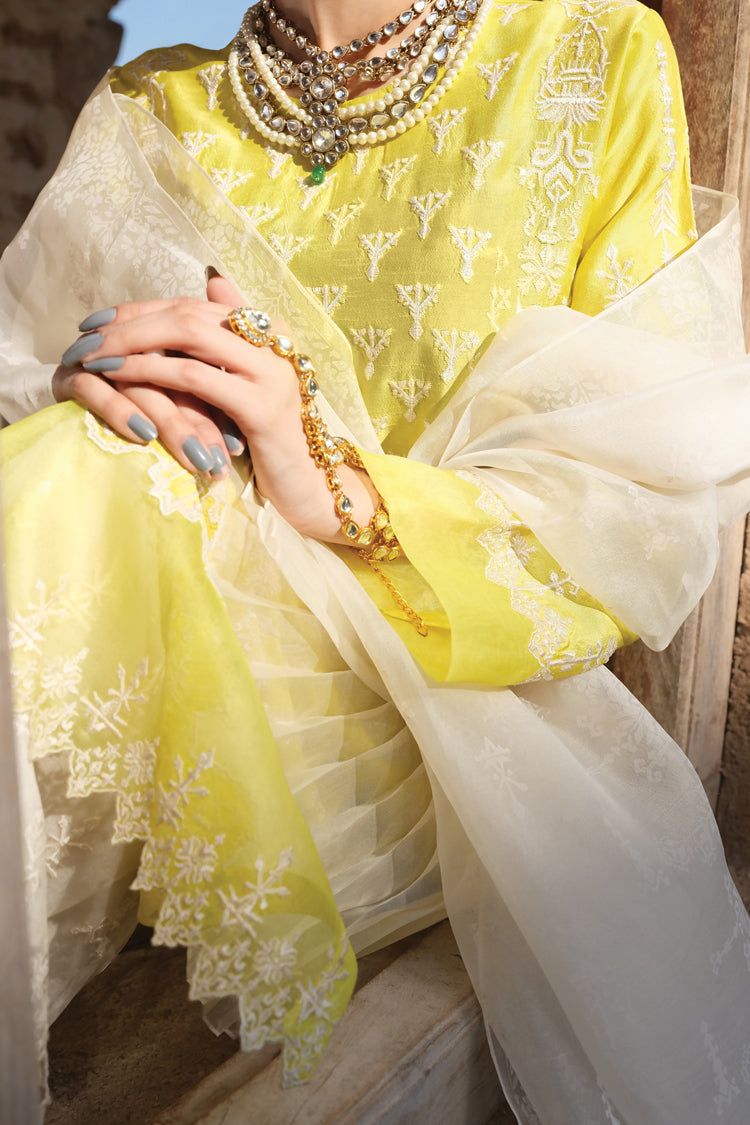 Lime Raw Silk 3 Piece Stitched - ALP-742