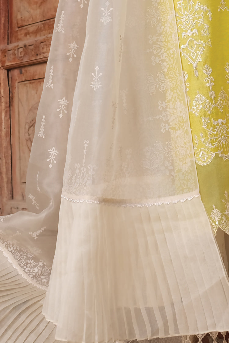 Lime Raw Silk 3 Piece Stitched - ALP-742