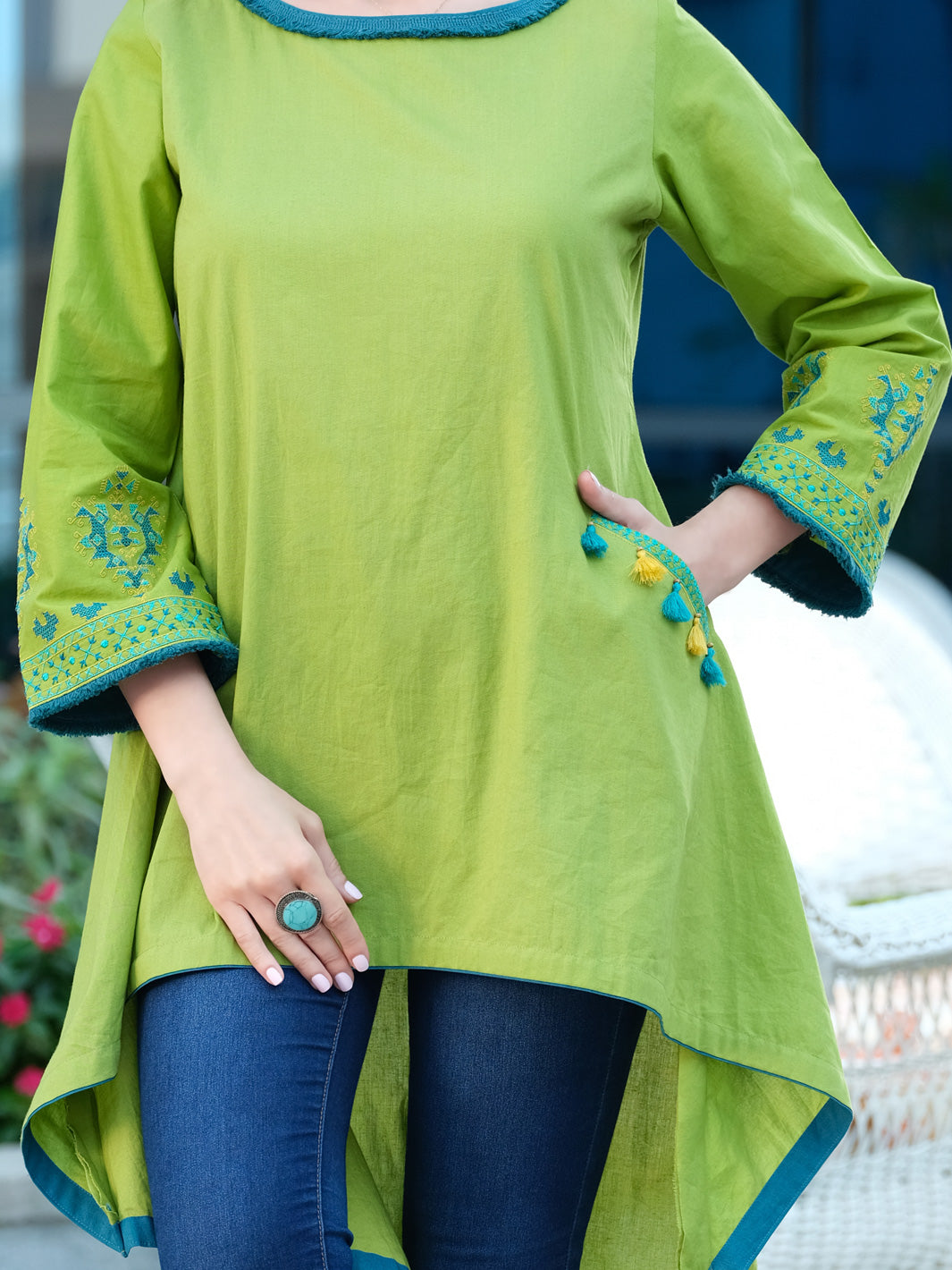 Green Lawn Tunic - AL-LK-746
