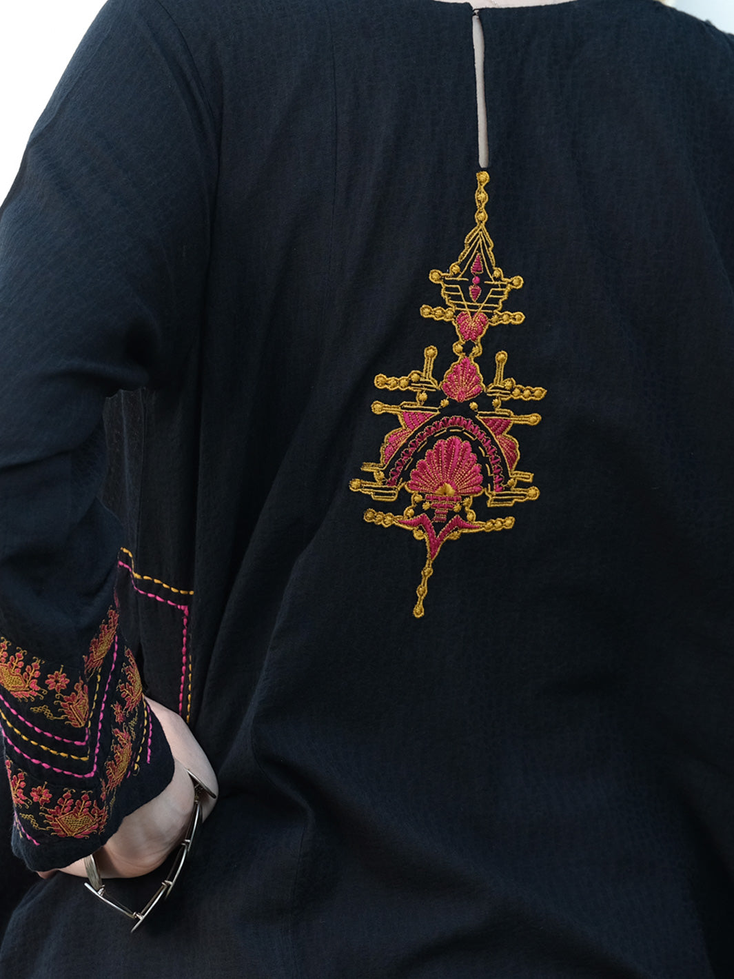 Black Jacquard Tunic - AL-LK-749