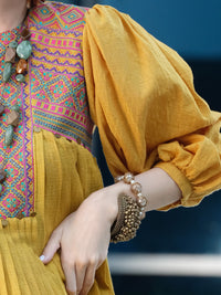 Mustard Jacquard Tunic - AL-LK-750