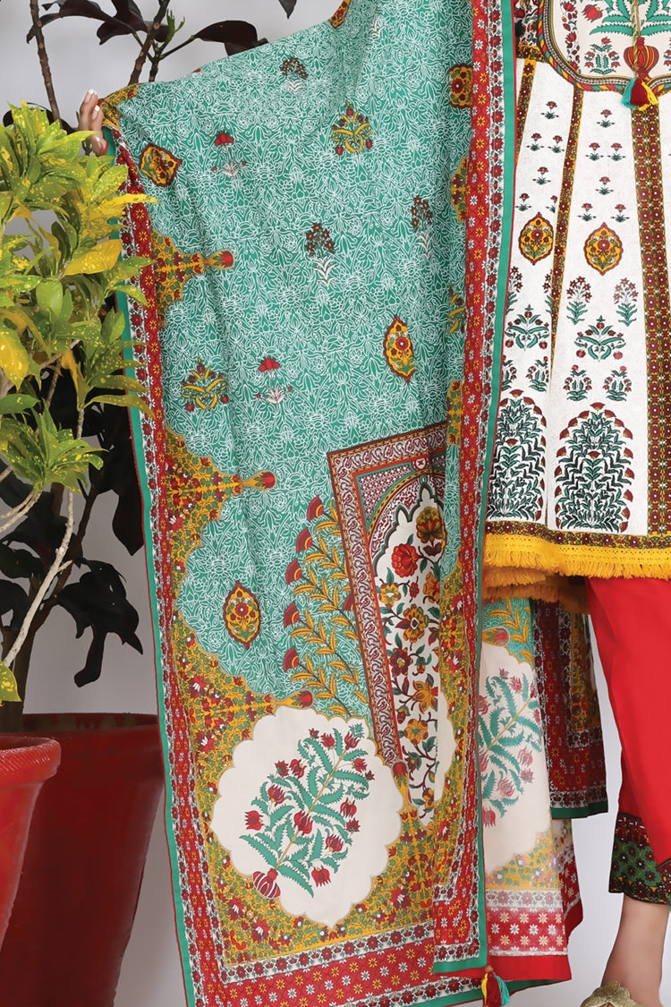 White Cambric 3Pc Stitched - ALP-755