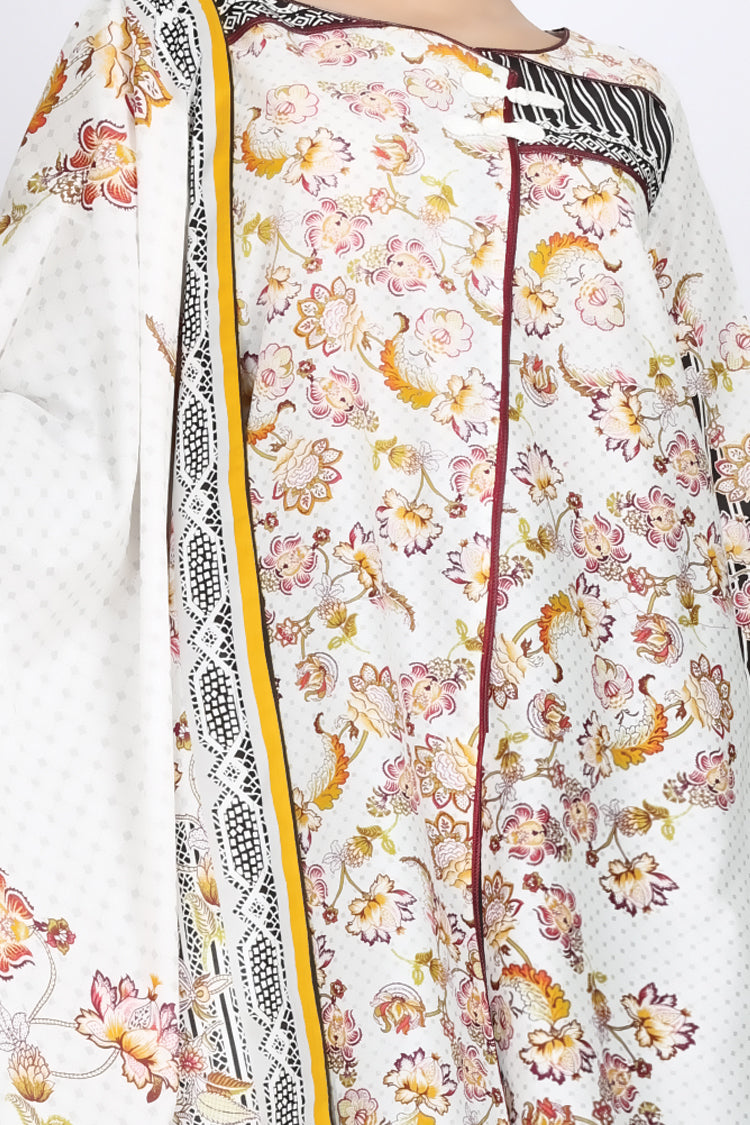 White Cambric 3 Piece Stitched - ALP-760