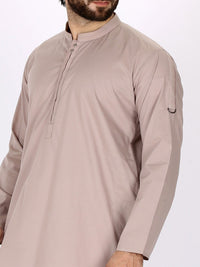 Light Brown Cotton Kurta - AL-K-771