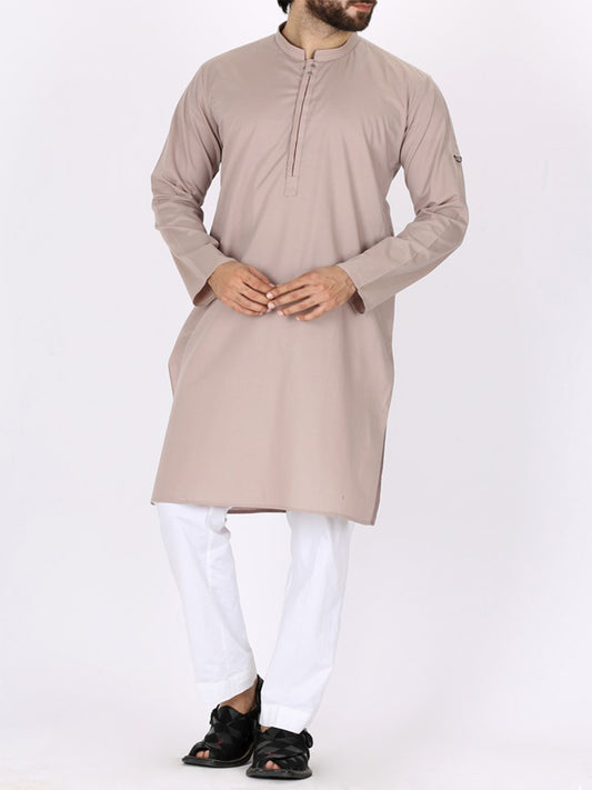 Light Brown Cotton Kurta - AL-K-771