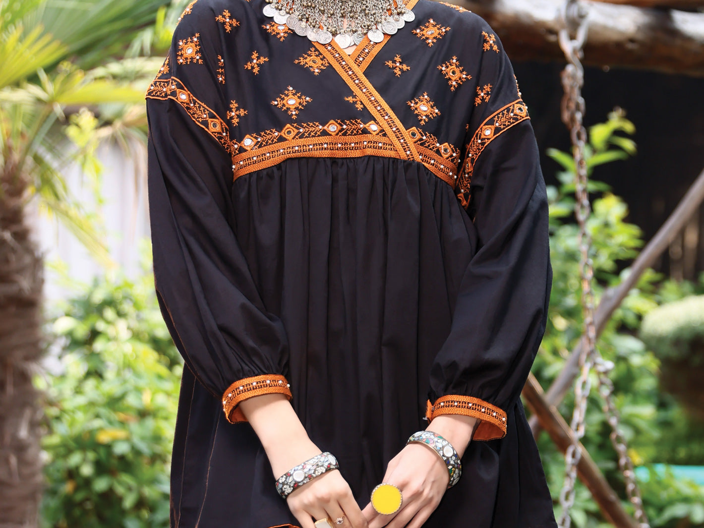 Black Lawn Tunic - AL-LK-772
