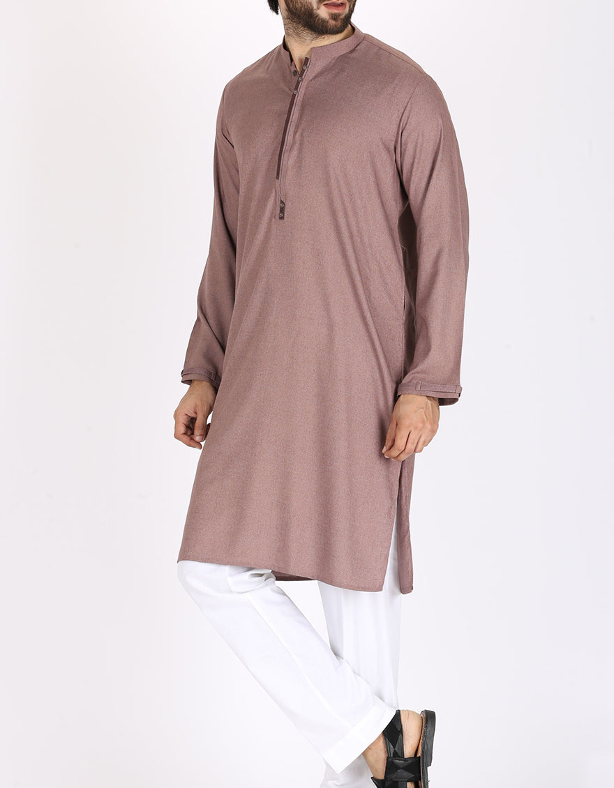 Brown Blended Kurta - AL-K-773