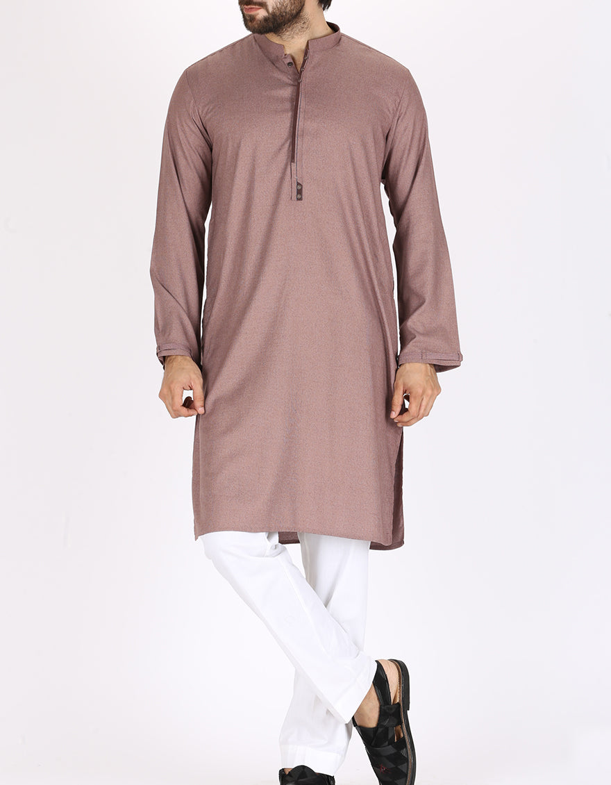 Brown Blended Kurta - AL-K-773
