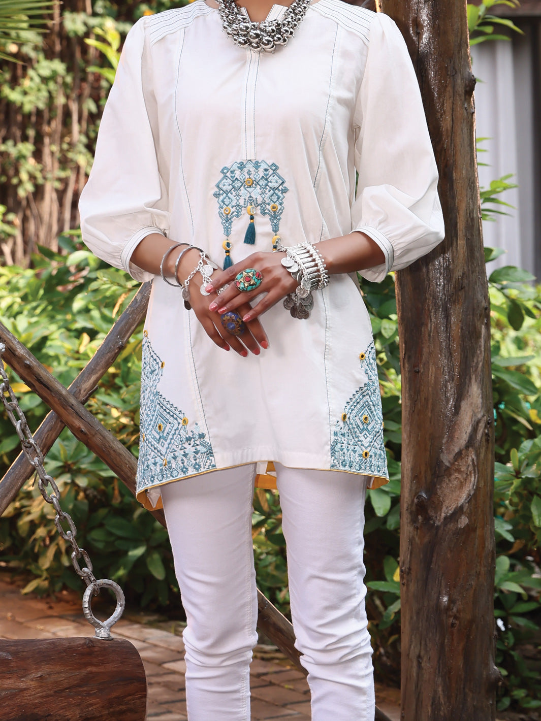 White Lawn Tunic - AL-LK-773