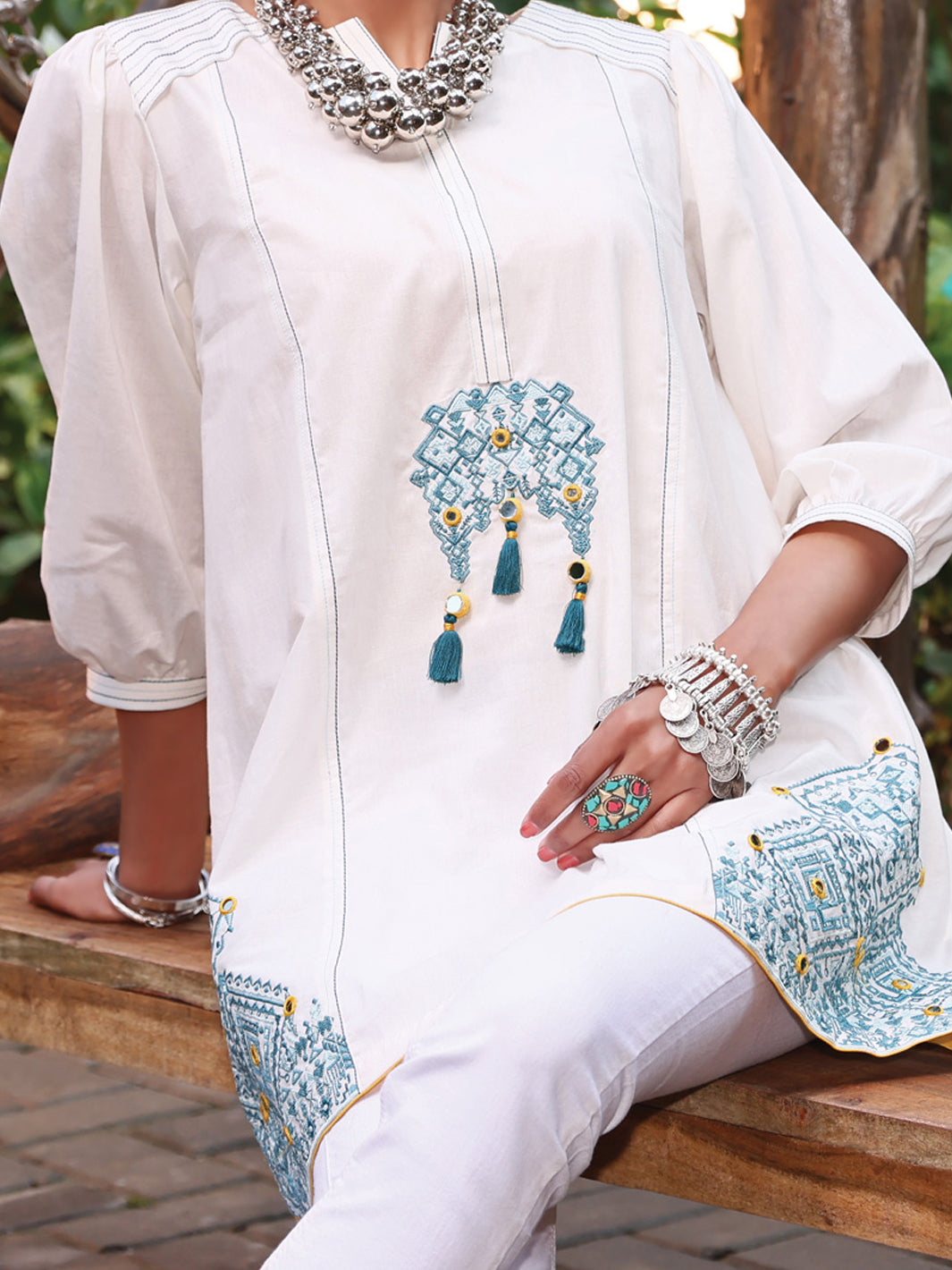 White Lawn Tunic - AL-LK-773