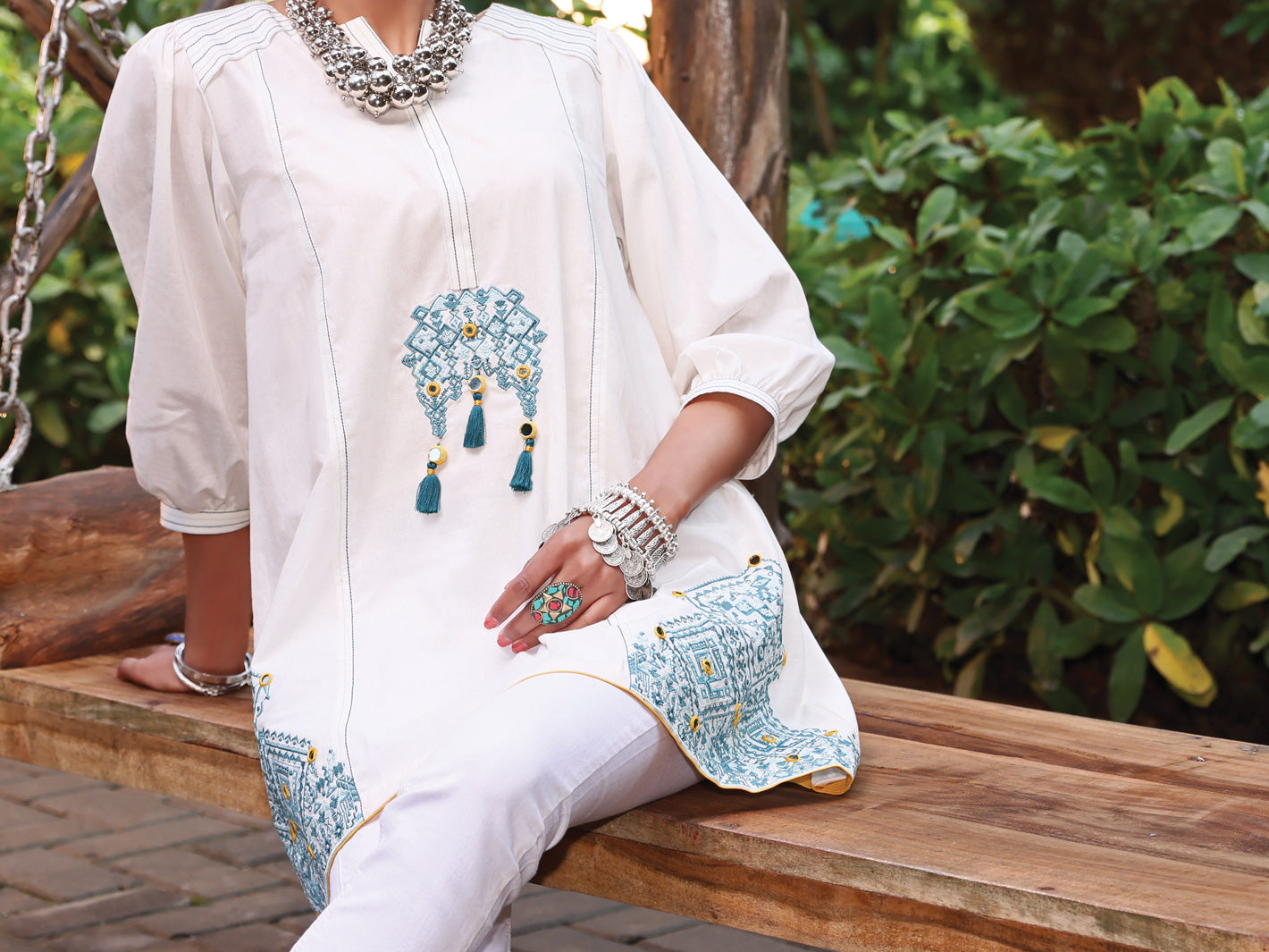 White Lawn Tunic - AL-LK-773