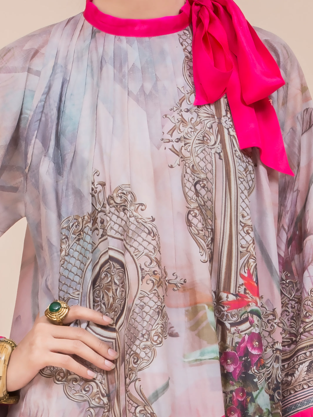 Pink Lawn 3Pc Stitched - ALP-3PS-789