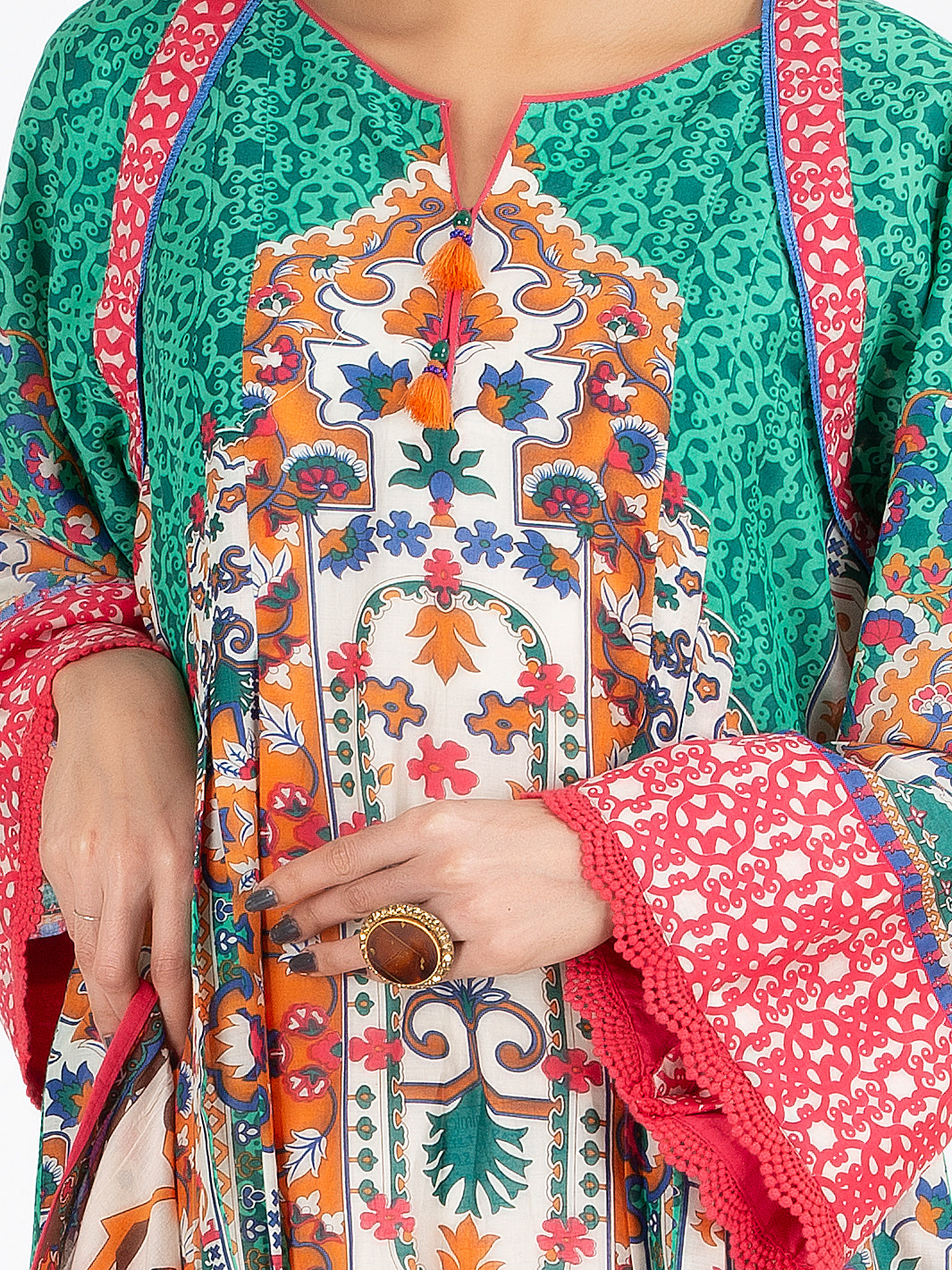 Green Lawn 3 Piece Stitched - ALP-3PS-798