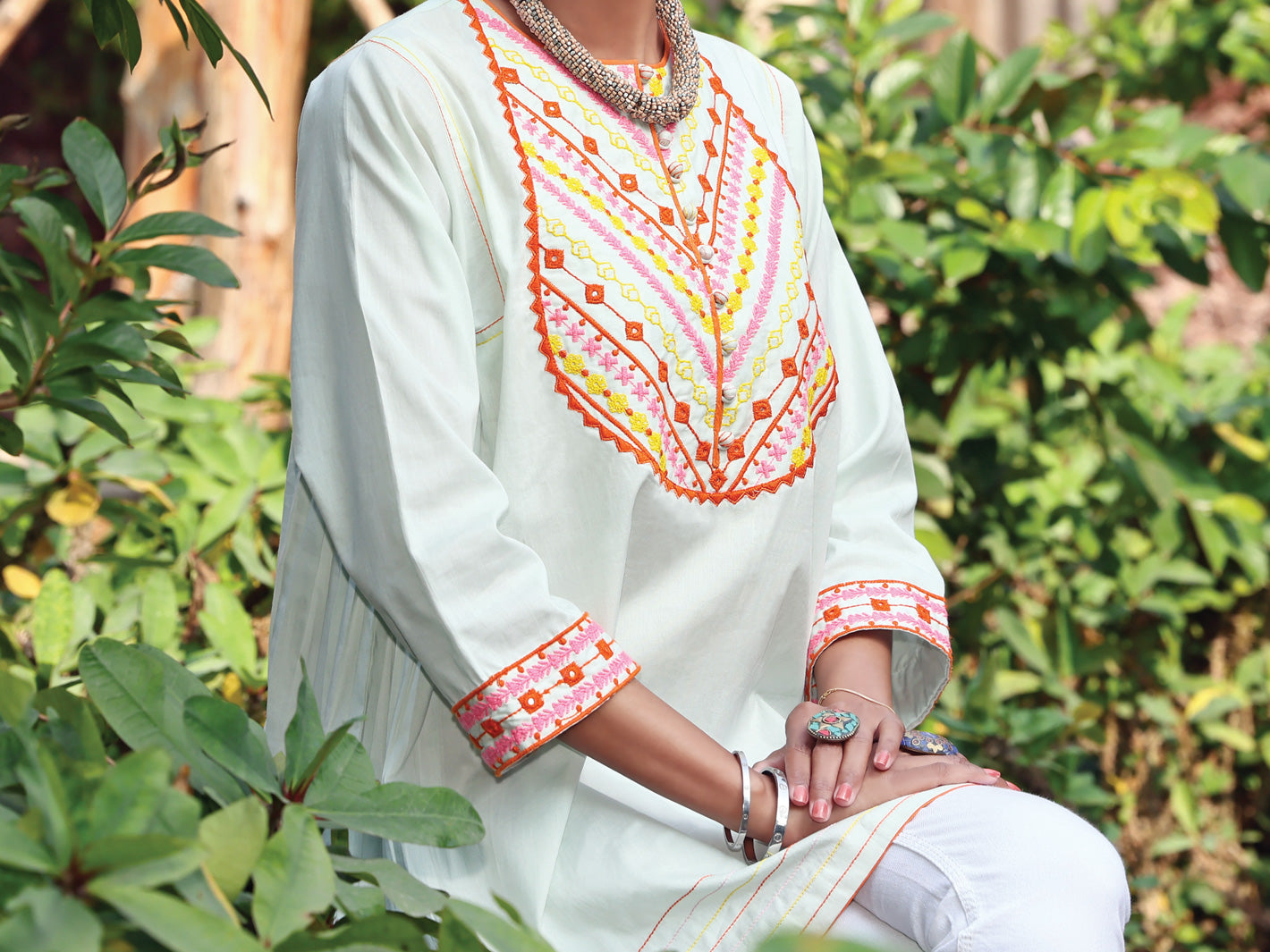 Sky Blue Lawn Tunic - AL-LK-802