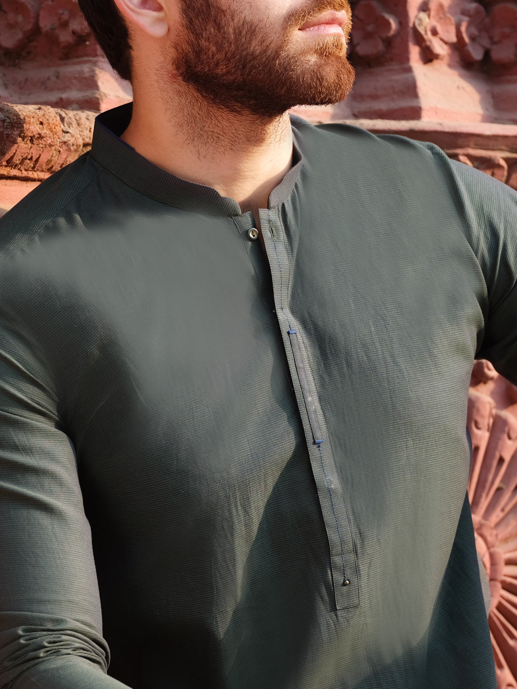 Green Blended Kurta - AL-K-835
