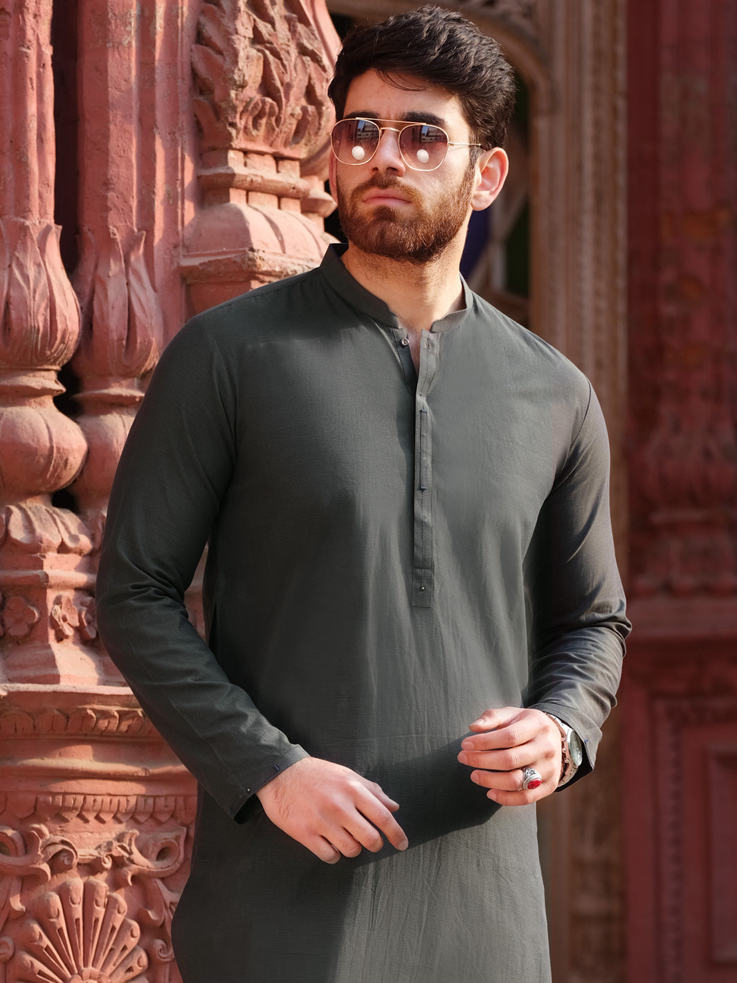 Green Blended Kurta - AL-K-835