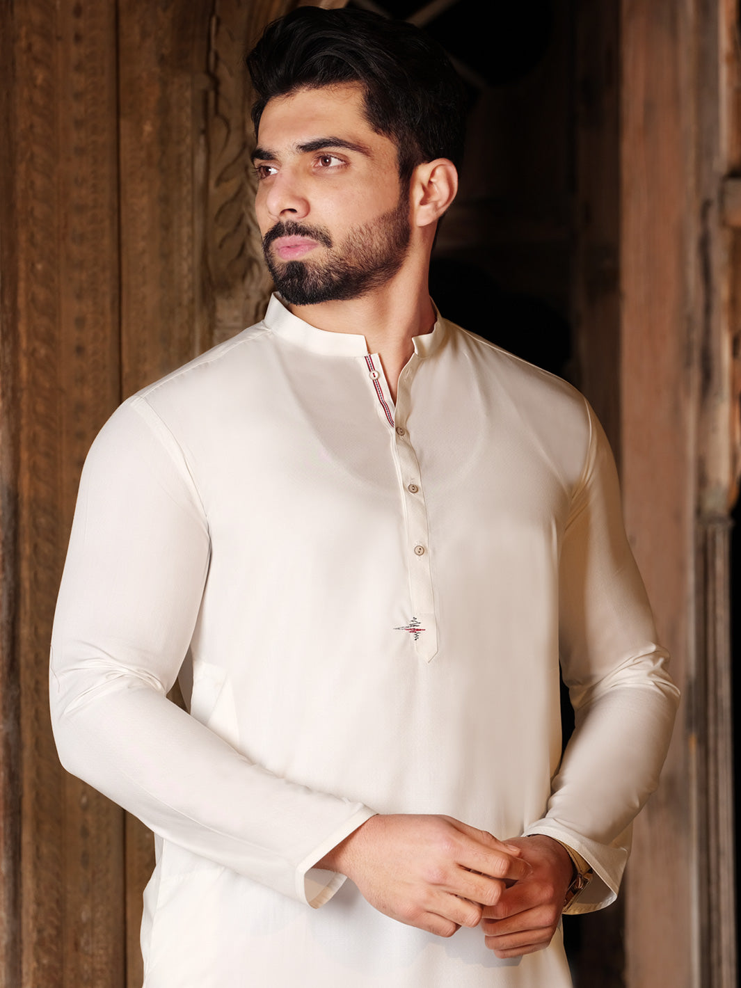 White Blended Kurta - AL-K-850