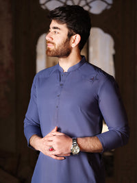 Blue Blended Kurta - AL-K-851