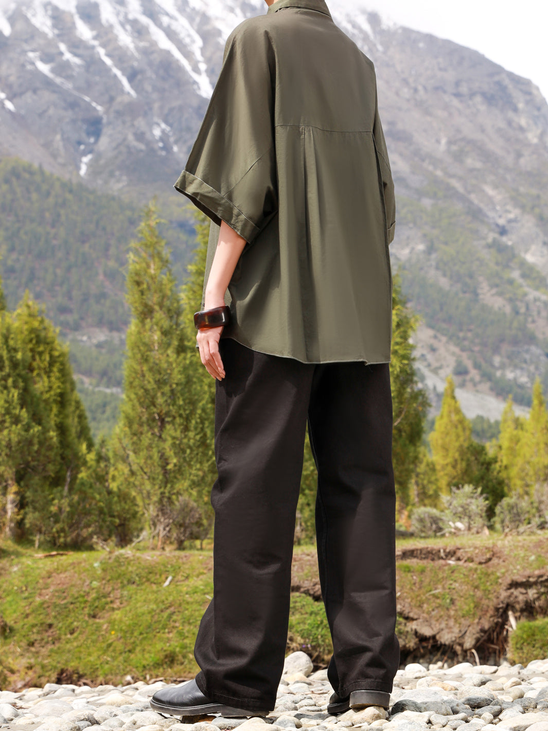 Army Green Cambric Tunic -AL-LK-855