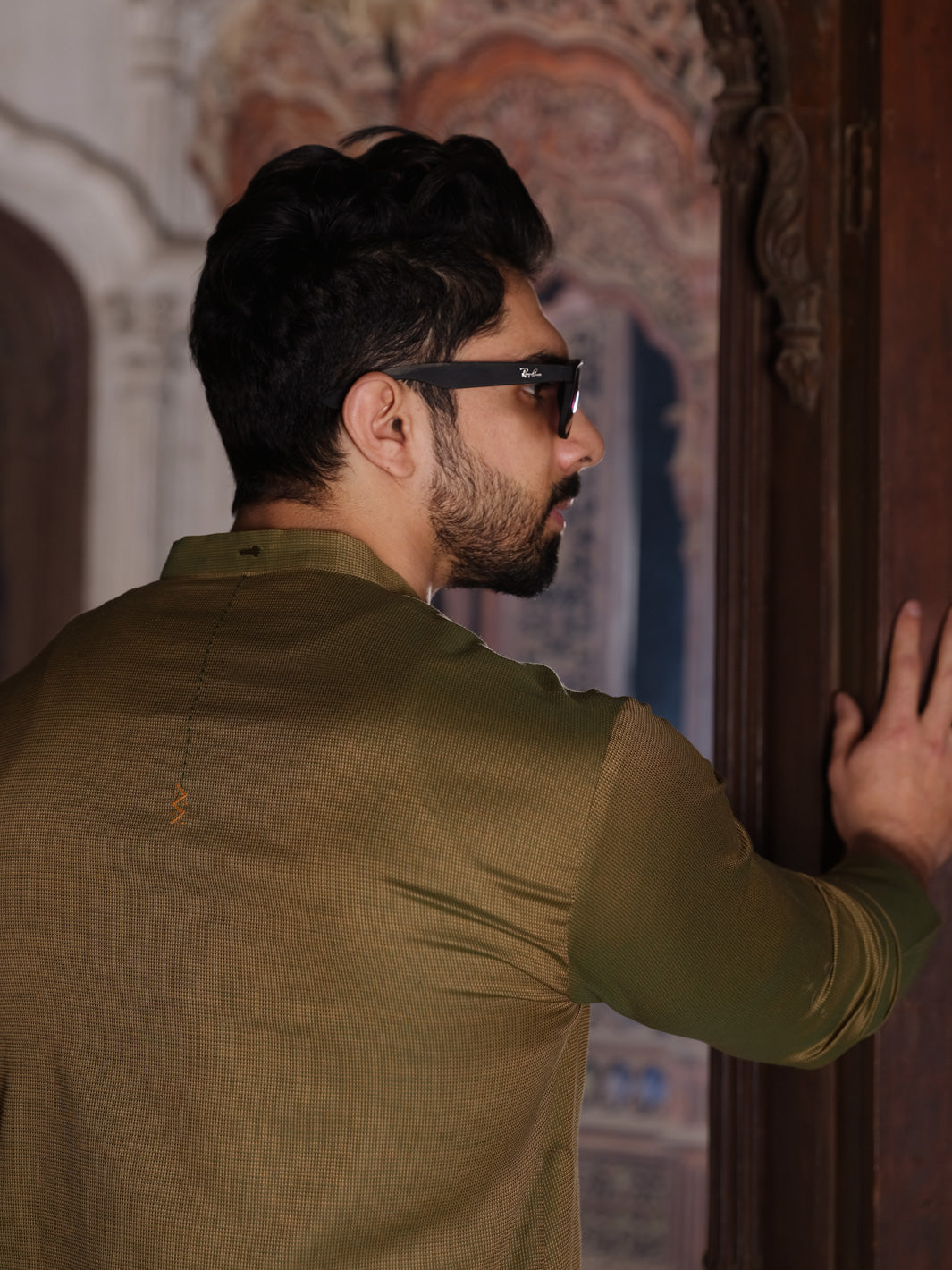 Green Blended Kurta - AL-K-859
