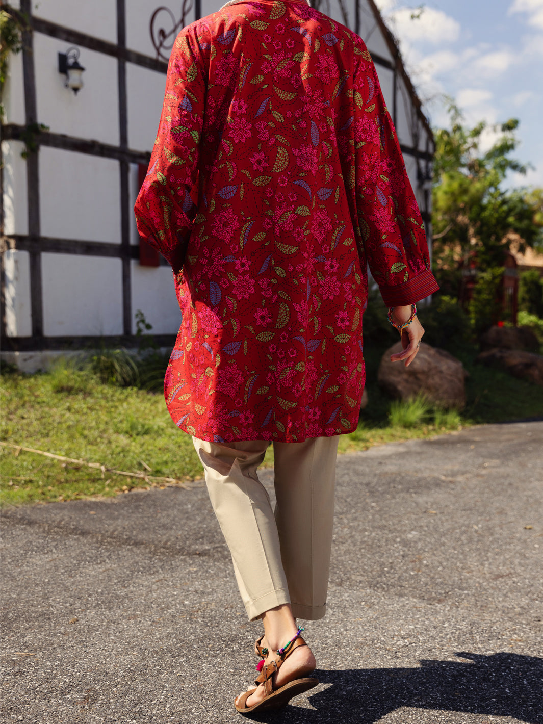 Red Cambric Tunic - AL-LK-864