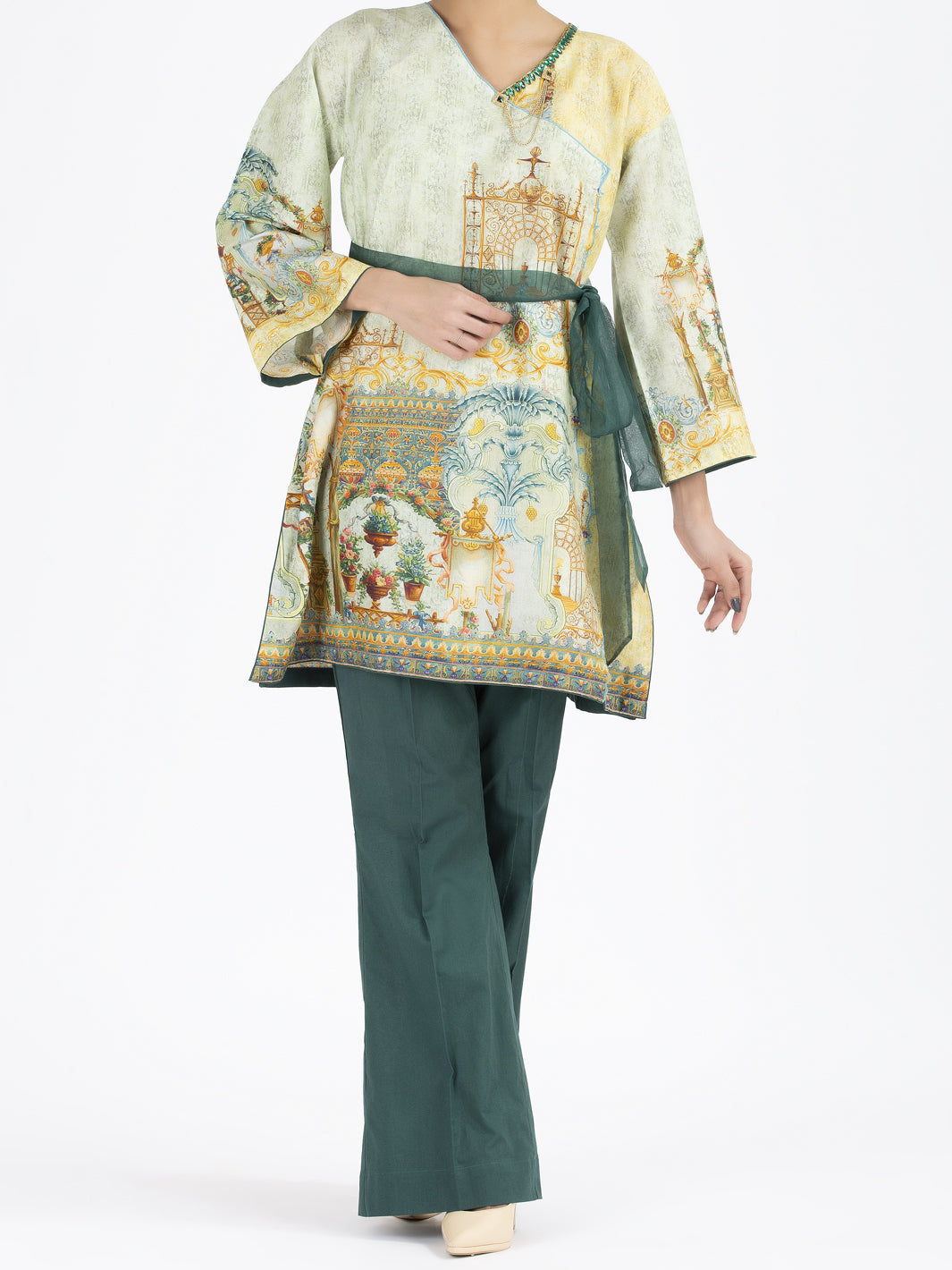 Sea Green Lawn 2 Piece Unstitched - ALP-2PS-869
