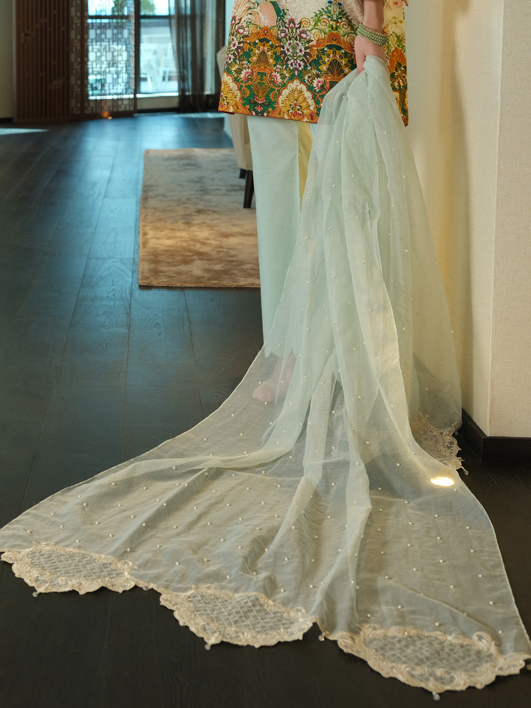 Sea Green Lawn 3 Piece Stitched - ALP-3PS-894