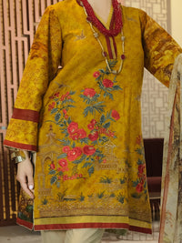 Mustard Lawn 3Pc Stitched - ALP-3PS-897