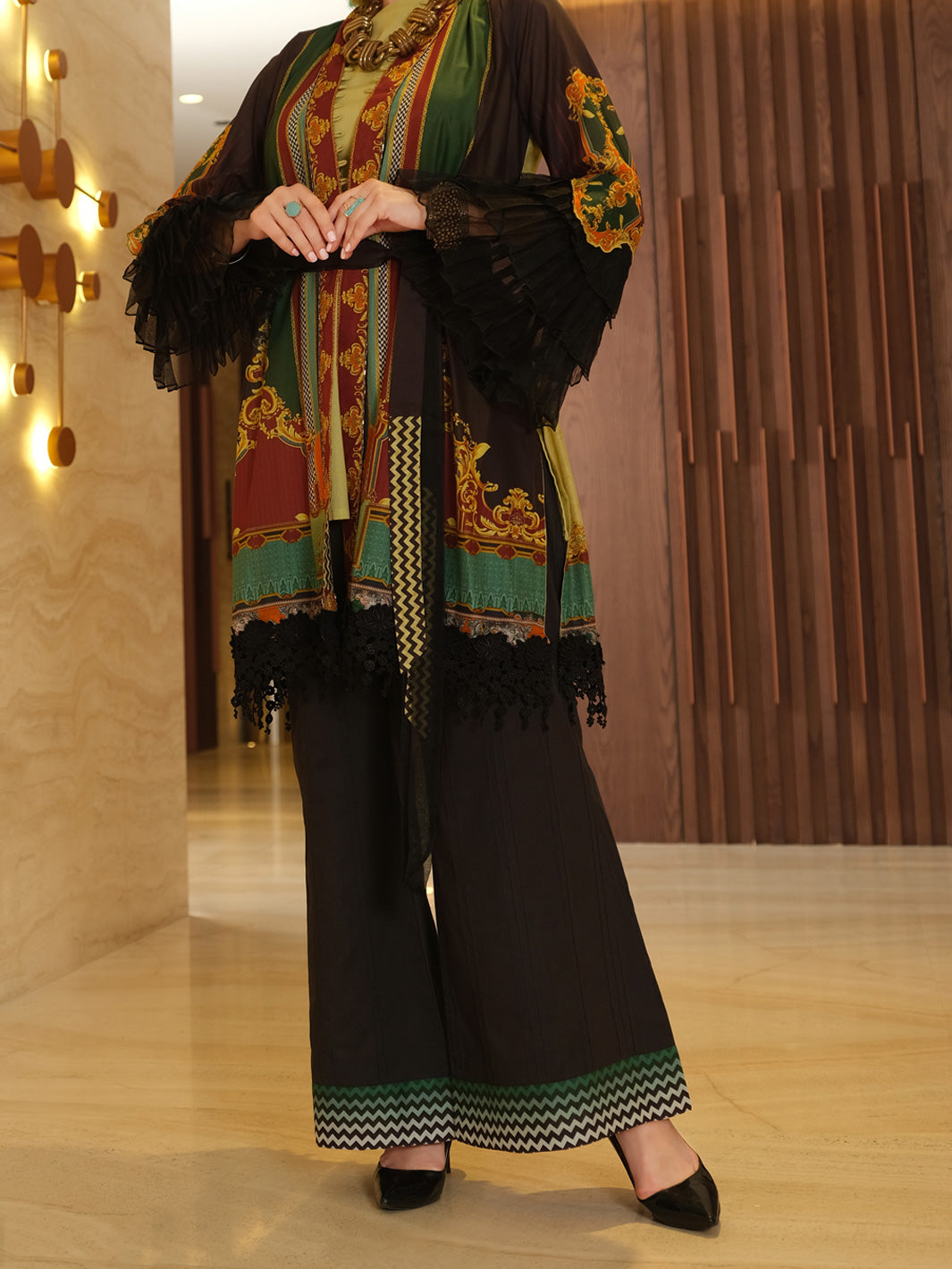Black Lawn 2Pc Unstitched - ALP-2PS-920