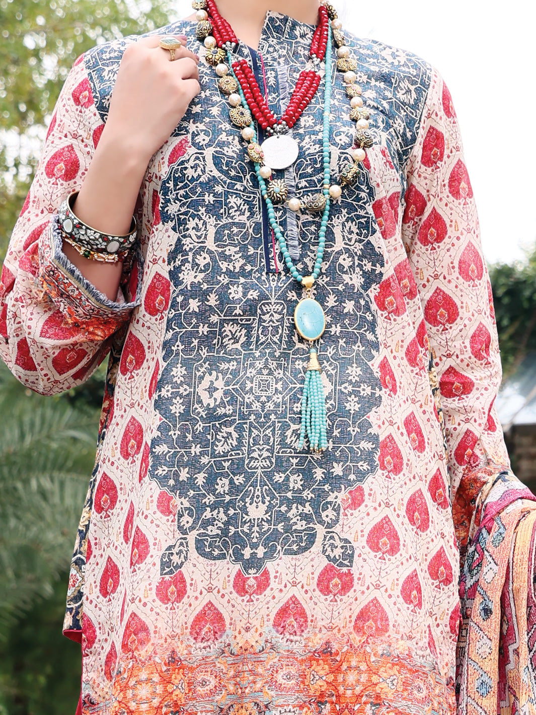 Pink Lawn 3Pc Stitched - ALP-3PS-926