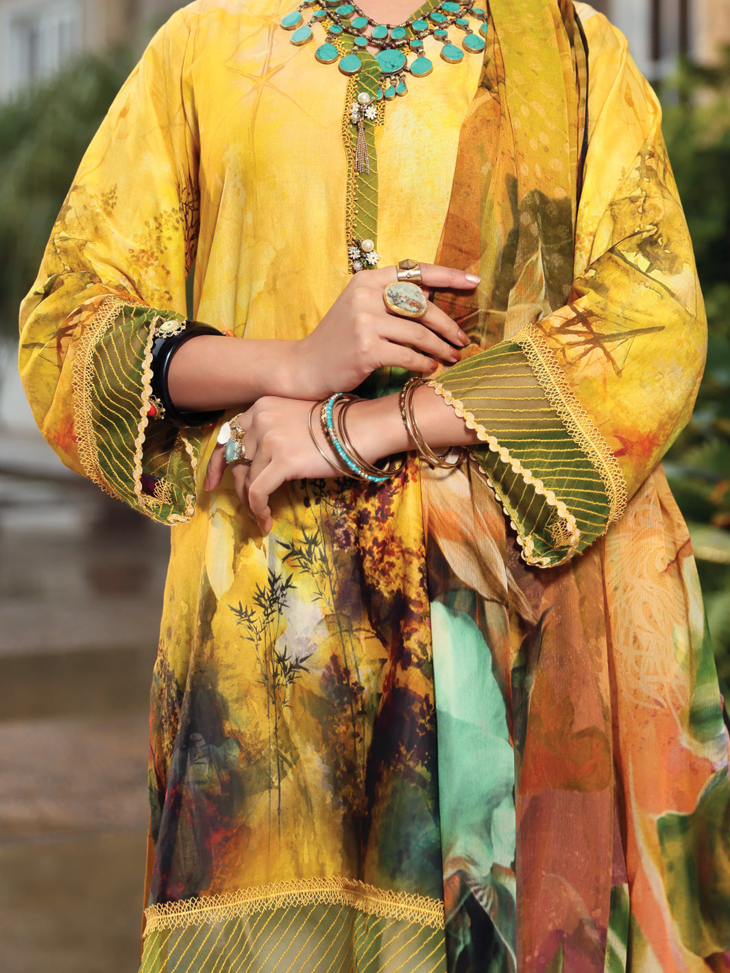 Yellow Lawn 3Pc Stitched - ALP-3PS-941