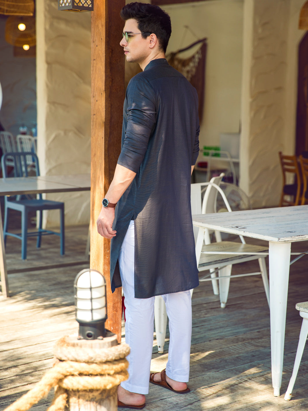 Grey Kurta - AL-K-942