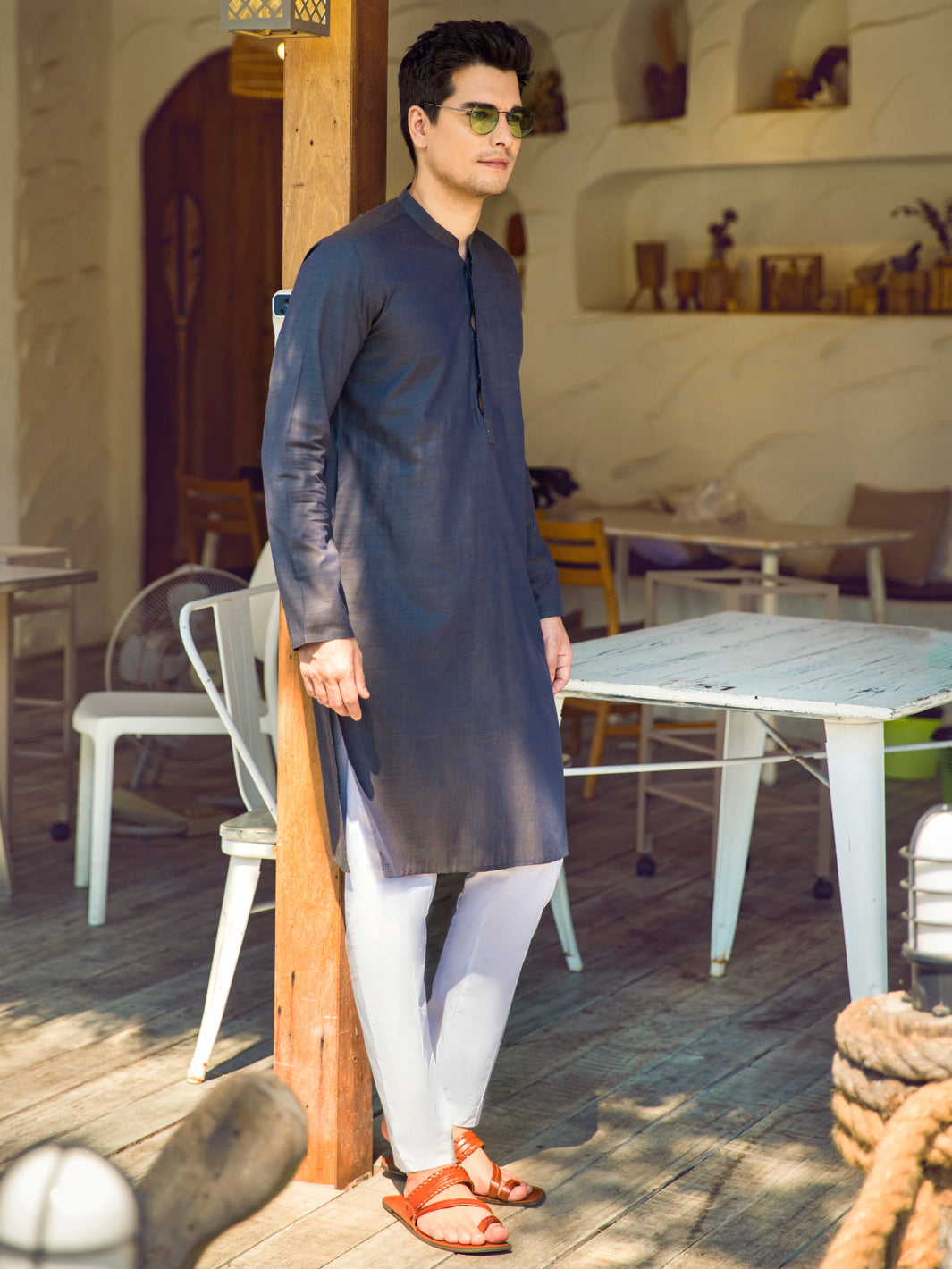 Grey Kurta - AL-K-942