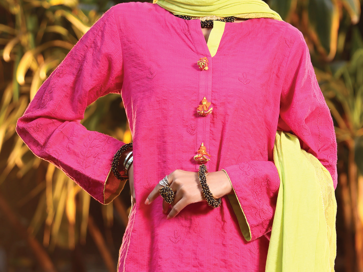 Pink Jacquard 3Pc Stitched - ALP-3PS-948