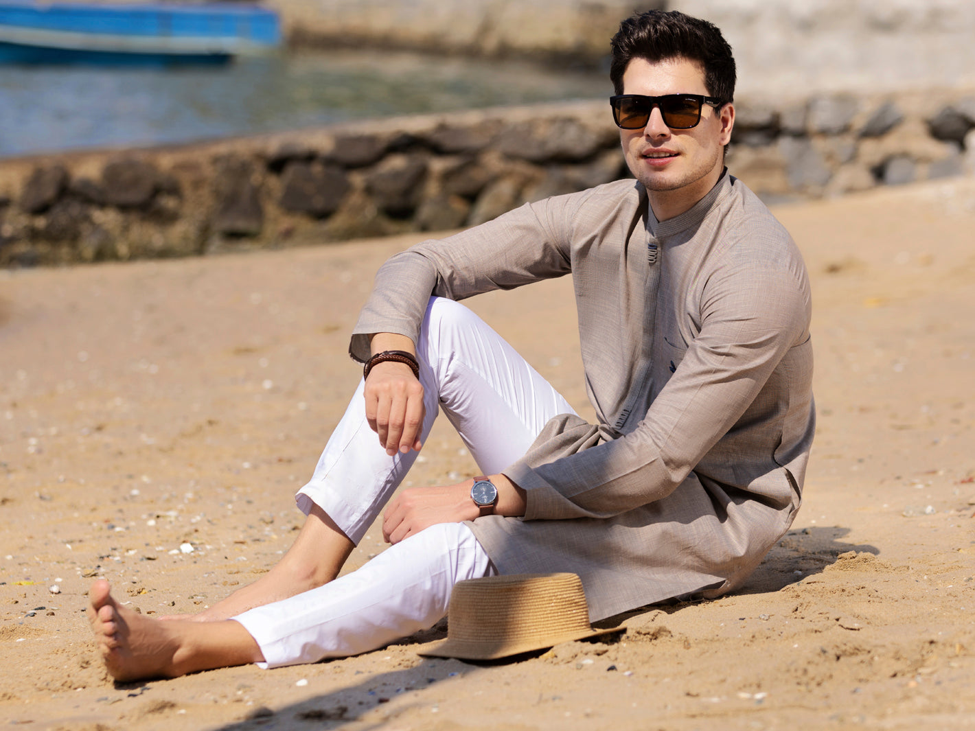 Light Grey Cotton Kurta - AL-K-962A
