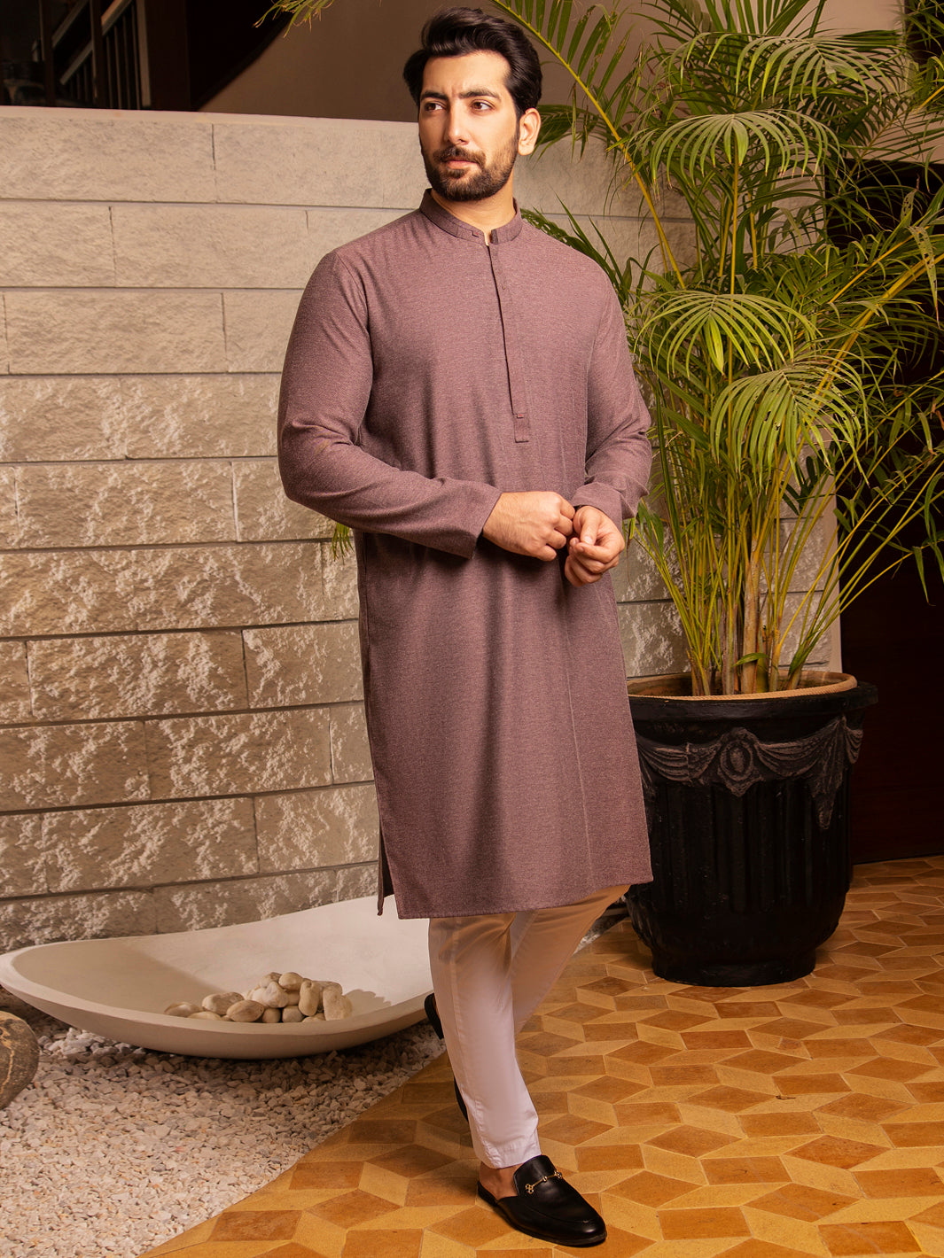 Purple Blended Kurta - AL-K-973